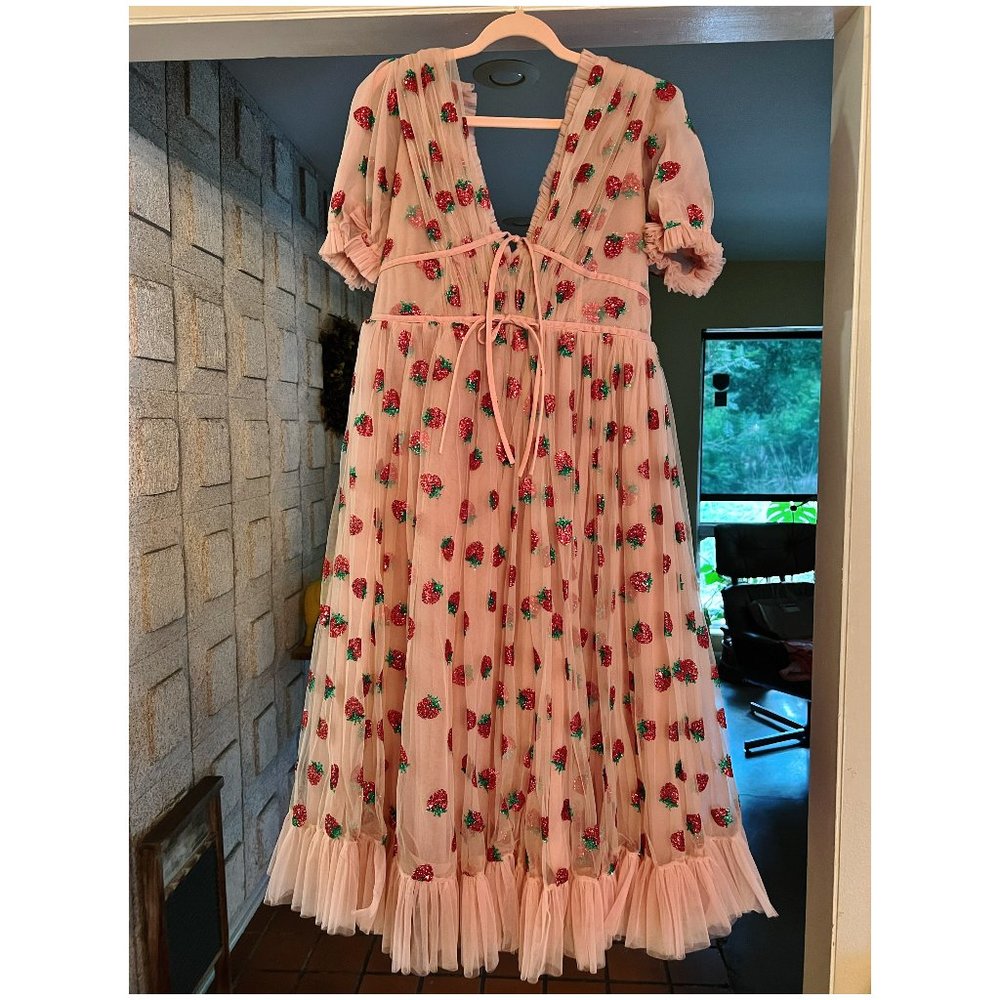Lirika Matoshi Strawberry Midi Dress Size XL